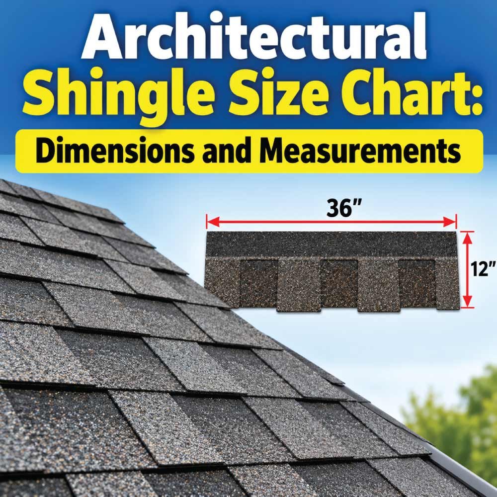 Architectural Shingle Size Chart
