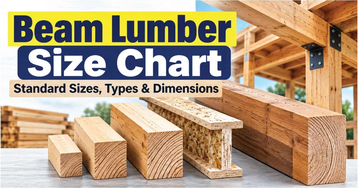 Beam Lumber Size Chart