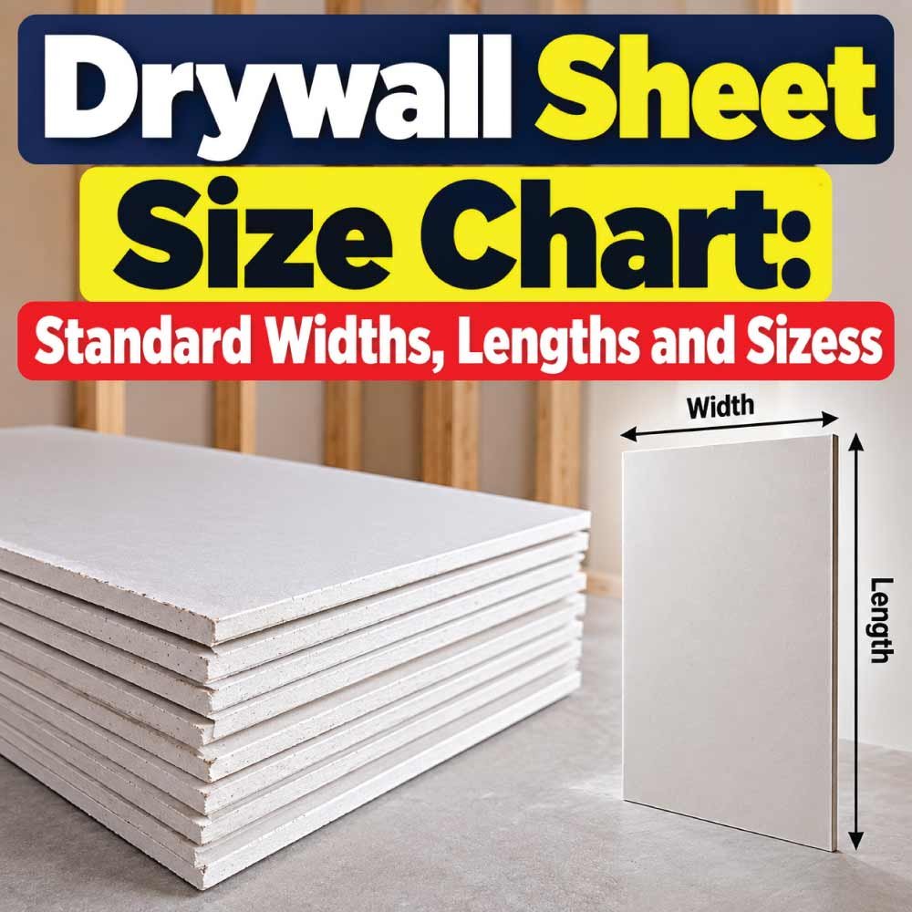 Drywall Sheet Size Chart