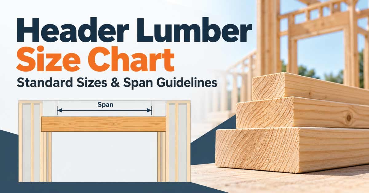 Header Lumber Size Chart