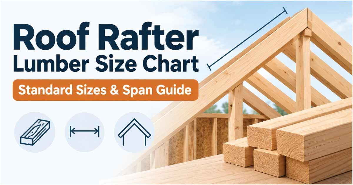 Roof Rafter Lumber Size Chart