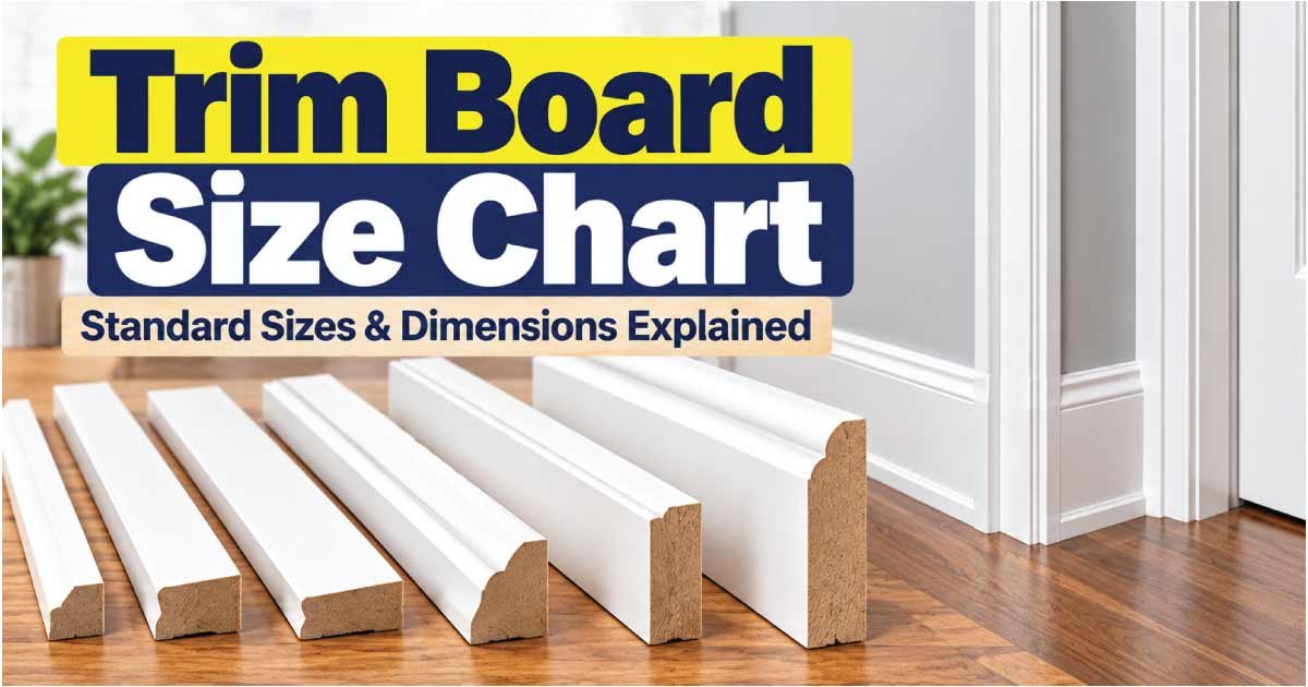 Trim Board Size Chart