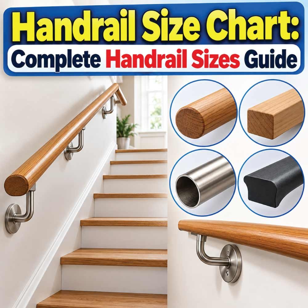 Handrail Size Chart: Complete Handrail Sizes Guide - Construction Sizes